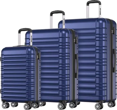 Produktbild von TRVLMORE Kofferset - 3-teilig - 38L Handgepäck + 70L und 110L Aufgabegepäck - Leichtgewicht - Trolley - Reisekoffer Set - Dunkelblau
