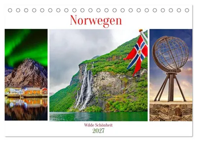 Produktbild von Norwegen - Wilde Schönheit (Tischkalender 2027 DIN A5 quer), CALVENDO Monatskalender