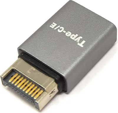 Produktbild von USB 3.1 Adapter Typ E Stecker zu Typ C Buchse Adapter in Grau