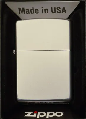 A Zippo lighter in its packaging.
