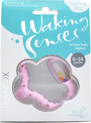 Obrázek produktu pro Curaprox Baby Beißring 0-24 Mon.rosa 1 St