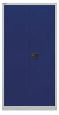 Produktbild von BISLEY Flügeltürenschrank Universal Maße: 91,4 x 180,6 x 40 cm (B x H x T) Anzahl der Fachböden: 3 Fachböden Werkstoff: Stahl
