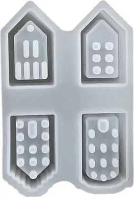 Produktbild von Silikon-Hausform zur Kerzenherstellung, Gipsguss, Mini-Hausformen für Feiertagsfeiern, Basteln