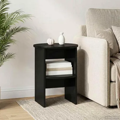 Produktbild von Seitenschrank Schwarz Ø40 x 50 cm Holzwerkstoff - Kommoden DE2363