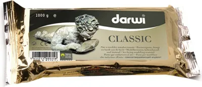 Produktbild von Darwi The Self-Hardening Modelling Clay Classic Selbsttrocknende Masse White 1000 g