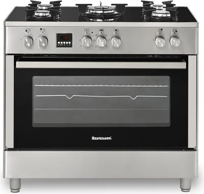 Zdjęcie produktu dla Kuchenka gazowo-elektryczna Ravanson KWGE-K90 Glass Inox