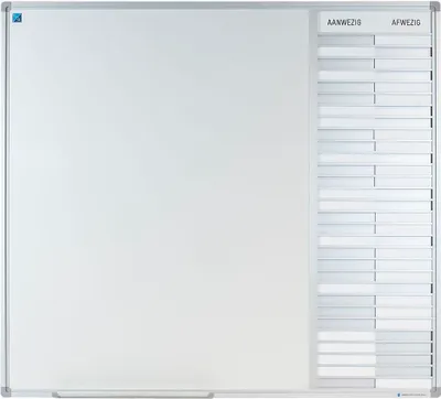 Produktbild von Anwesenheitstafel/Weißwandtafel SL, alu, 30 pos, NL Layout