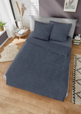 Produktbild von Dormisette Edelbiber Bettwäsche 2 teilig Bettbezug 155 x 220 cm Kopfkissenbezug 80 x 80 cm 1034-52  1034 Jacquard Flanell mehrfarbig