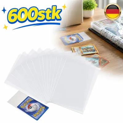 Productafbeelding van Kaarthulzen, 66 x 91 mm, 600 stuks, zachte sleeves, standaard formaat voor verzamelkaarten van 91 mm, Duitsland
