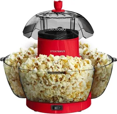 Image de Machine à pop-corn électrique 1200 W - Machine à pop-corn rapide - 4 bacs amovibles - Capacité : 45 L