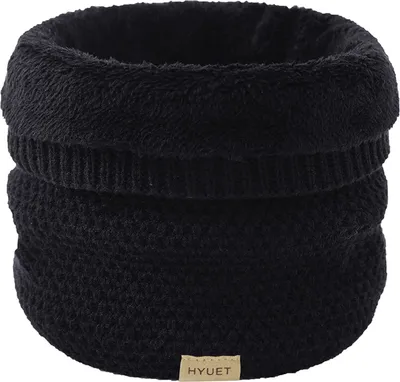 Produktbild von ALSTER HERZ® Loop Schal, Motorradschal, Fleece Schlauchschal, Halswärmer ,A0502 Schwarz