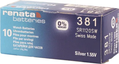 Produktbild von RENATA Silberoxid-Knopfzellen, 0% Quecksilber, 10 Stk., R301-R399