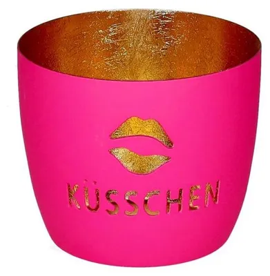Produktbild von Gift Company Windlicht Madras Küsschen Hot Pink Gold
