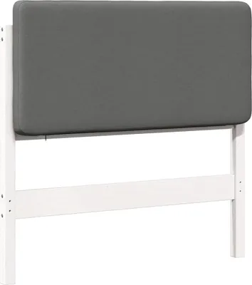 Produktbild von vidaXL Gepolstertes Kopfteil mit Kopfteil Weiß und Hellgrau 90 cm
