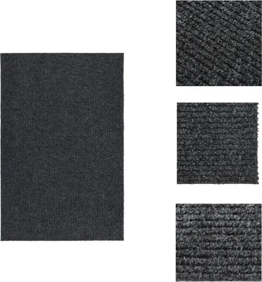 Image de vidaXL Tapis de propreté 100x150 cm Anthracite - Tapis