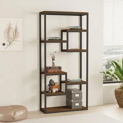 Immagine prodotto di Rofrano - Libreria, 85x29x182h cm Nero, 6 Ripiani