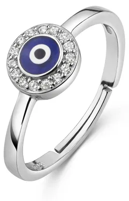 Produktbild von MATERIA by Matthias Wagner Ring Auge von Nazar mit Zirkonia 925 Sterling Silber Gr. 54-56 verstellbar SR-21