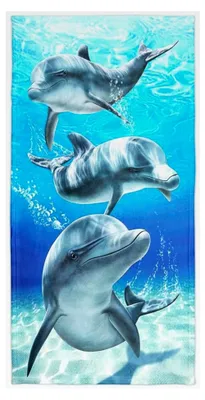 Produktbild von Mikrofaser Badetuch 70x140 cm mit Delfinmotiv