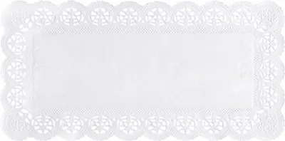 Produktbild von 2000 Papstar Spitzenpapiere eckig 34 cm x 17 cm weiss 18760