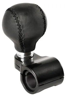 Image de Pommeau de volant universel Lampa Power-Ball en cuir véritable