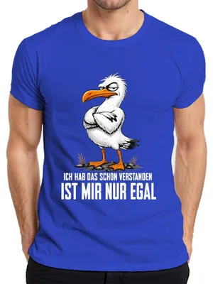 Obrázek produktu pro Tričko s nápisem "Rozumím, ale je mi to jedno", sarkastické, pánské, modré, velikost XL