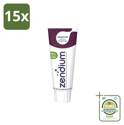 Obrázok produktu pre 15 ks zubnej pasty Zendium Sensitive s prírodnými enzýmami - 75 ml - balenie