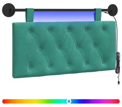 Produktbild von Hängendes Kopfteil Mit LED Licht Türkis Samt