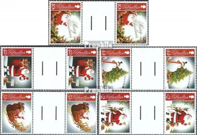 Produktbild von Briefmarken Gibraltar 2012 Mi 1514ZS-1518ZS Zwischenstegpaare (kompl.Ausg.) postfrisch Weihnachten