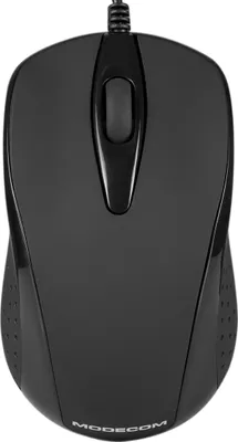 Obrázek produktu pro Drátová myš MODECOM MC-M4, černá, optická myš s USB pro notebook a PC, 800-1600 DPI, kabel 1,8 m