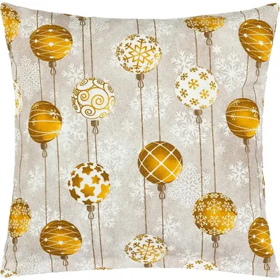 Image de Coussin NOËL - 45x45 cm - Or,Gris
