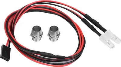 Image de 2PCS Phares 5mm RC Accessory LED Lights for 1/10 Model Drift Car Vehicle (12# Red Light)