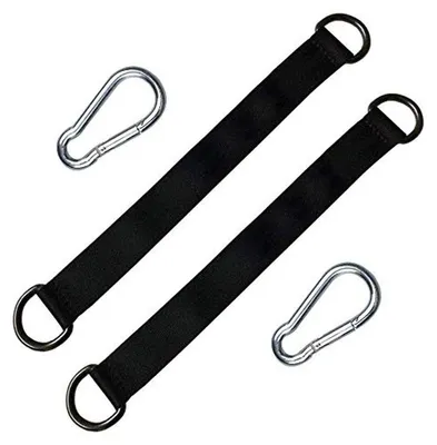 Productafbeelding van Swing Opknoping Bandjes - Verstelbare Kit met Karabijnhaak voor Hangmat en Boom Swing zitplaatsen
