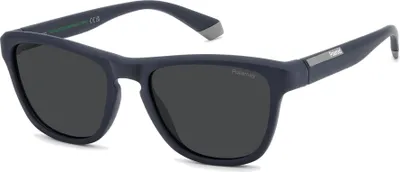 Immagine prodotto di Occhiali da sole da uomo Polaroid PLD 2168/S, blu-grigio opaco, 54/18/145
