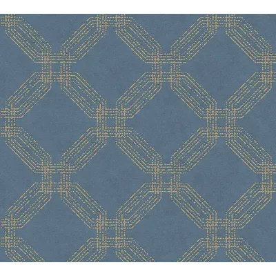 Produktbild von A.S. Création geometrische Tapete Pop Style Vliestapete blau gold 10,05 m x 0,53 m
