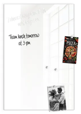 Produktbild von Magnettafel 40x60cm Pinnwand Whiteboard beschreibbar - Weisser, Heller Hintergrund