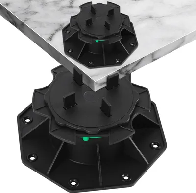 Produktbild von Bettizia 20 St. Stelzlager 72-140 mm Terrassenlager mit Fugenkreuz Steinstützen Stellfuß Höhenverstellbar Plattenlager mit Sicherungsring für Steinplatten
