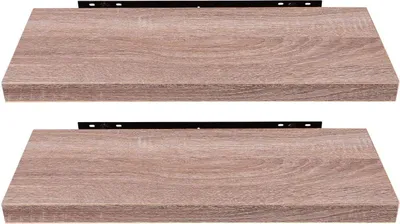 Produktbild von EUGAD 2er-Set Wandregal Hängeregal, Holz Board, Eiche, 40x23x3,8 cm