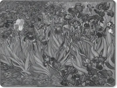 Produktbild von MuchoWow® Mauspad Mousepad Schwertlilien - Vincent van Gogh - Schwarz und weiß 23x19 cm - Mousepads - Maus Mat - Pad - Mausunterlage - Schreibtischunterlage - Mauspad