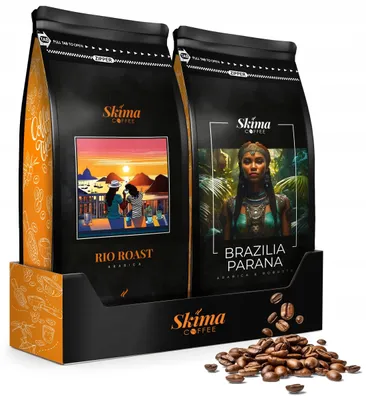 Obrázok produktu pre Zrnková káva 2 x 1 kg BRAZÍLIA PARANA/RIO ROAST čerstvo pražená do automatického kávovaru