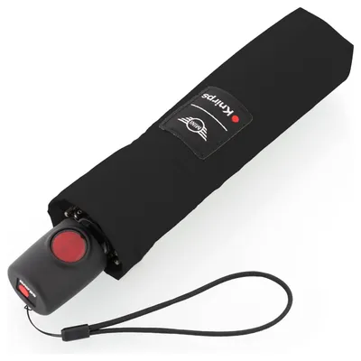 Produktbild von Knirps MINI duomatic, Kompakt, Regenschirm, Rund, Schwarz, Fiberglas, Stahl, Polyester