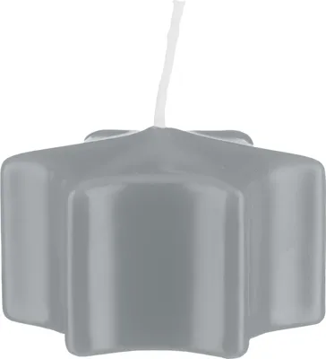 Produktbild von Sternkerzen Schwimmkerzen Silbergrau 35 x Ø 60 mm, 16 Stück