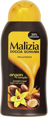Immagine prodotto di Malizia Doccia Schiuma, Per un Haut Vellutato, Argan e Vaniglia, 300ml