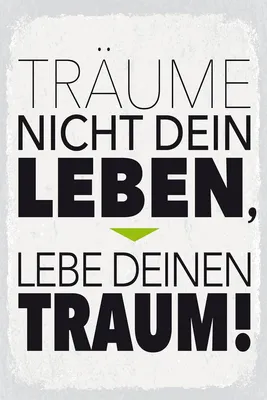 Produktbild von vianmo Holzschild 18x12 cm Leben lebe deinen Traum