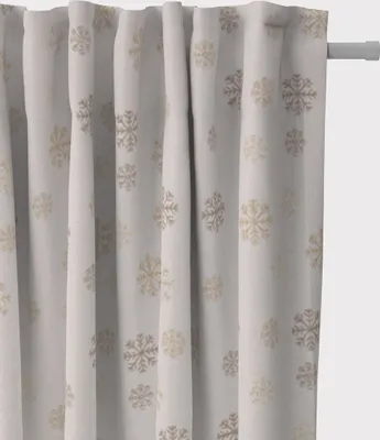 Produktbild von SCHÖNER LEBEN. Vorhang Smok-Schlaufenband Schneeflocken beige gold 245