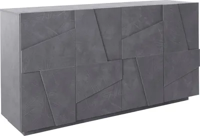 Produktbild von Kommode Noel, Küchen-Sideboard mit 4 Türen, Wohnzimmer-Buffet, 100 %  Italy, cm 162x44h86, Slate