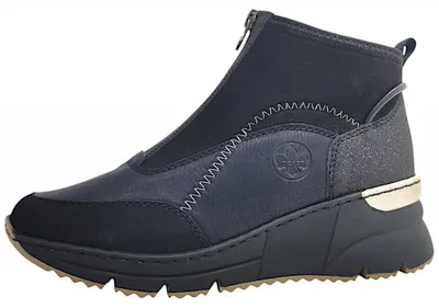 Produktbild von Rieker  Damenschuhe Stiefeletten Reißverschluss Schwarz Freizeit, Schuhgröße:38 EU