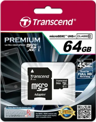 Obrázek produktu pro Transcend TS64GUSDU1 - Flash-Speicherkarte - 64 GB