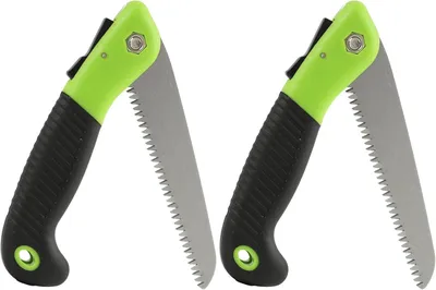Produktbild von Handklapzaag Set, 2 Stück, gehärteter Stahl, ergonomischer Antirutschgriff, für Garten und Camping