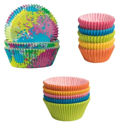 Produktbild von Demmler Backförmchen 3er Set in Bunt - Muffinförmchen und Pralinenkapseln - aus Pergamentersatz - backfest bis 180°C