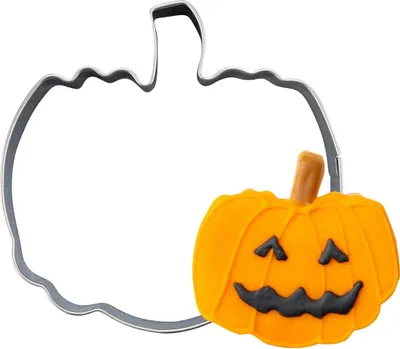 Produktbild von Zenker Ausstecher Kürbis Hochwertiger Edelstahl Keksausstecher für gruselige Halloween-Kekse Spülmaschinenfest, Hitzebeständig bis 230°C Ideal zum Backen an Halloween
